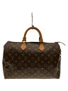 【中古】LOUIS VUITTON◆1)スピーディ35_モノグラム・キャンバス_BRW/PVC/BRW/総柄【バッグ】