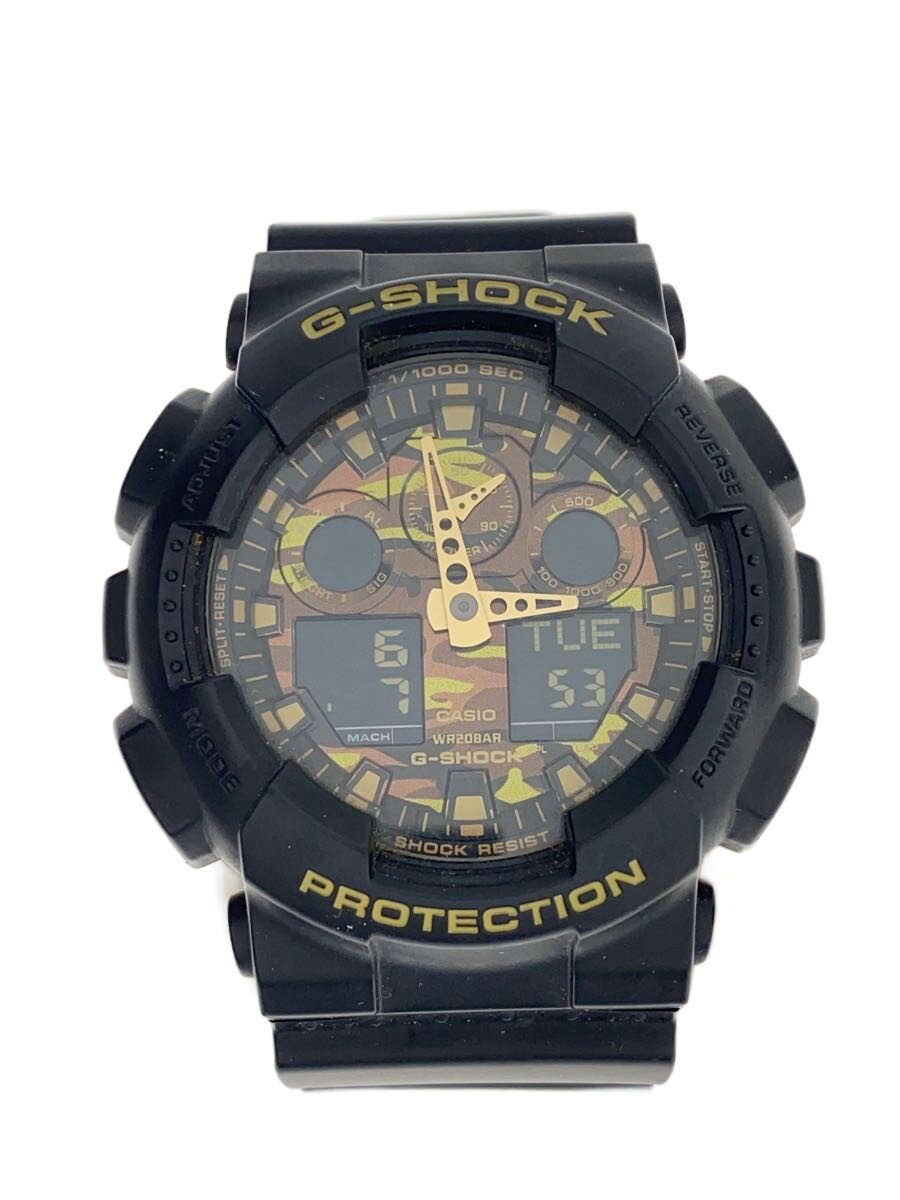 CASIO◆腕時計/デジアナ/BLK/BLK/GA-100CF