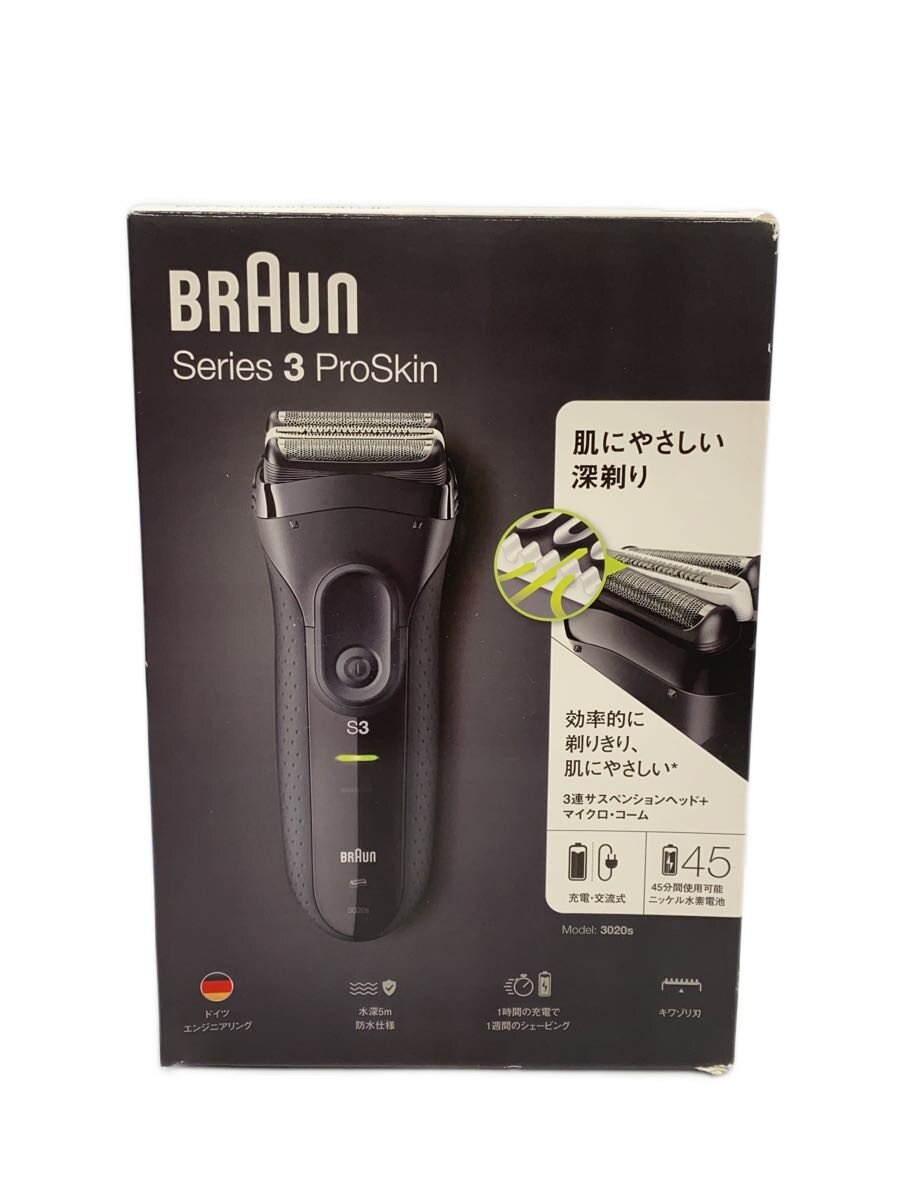 【中古】BRAUN◆シェーバー ブラウン シリーズ3 3020s-B-P1/未使用品/ブラウン【家...
