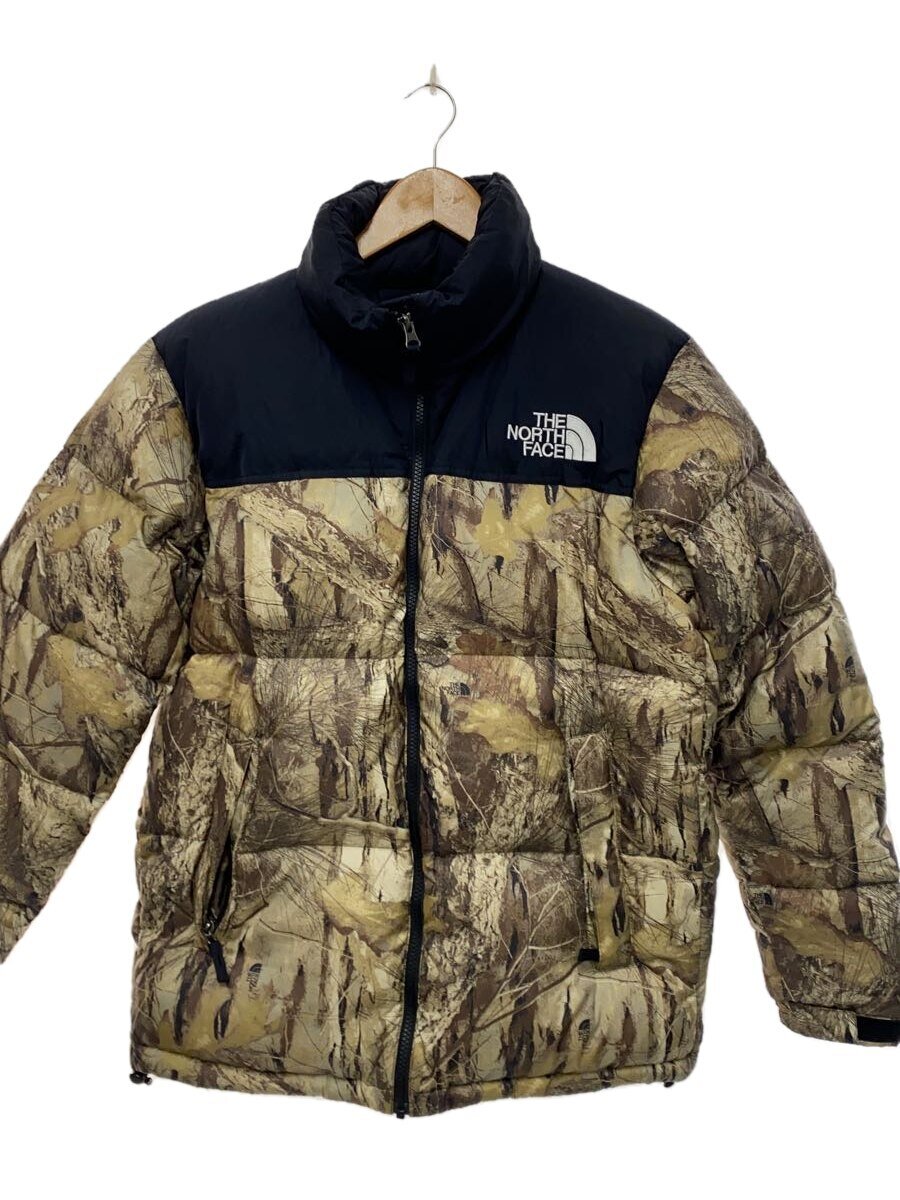 【中古】THE NORTH FACE◆ダウンジャケット/L/ナイロン/KHK/総柄/ND42230R【メンズウェア】