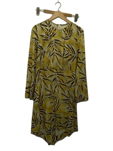 【中古】MARNI◆長袖ワンピース/38/シルク/イエロー//【レディースウェア】 【中古】MARNI◆長袖ワンピース/38/シルク/イエロー//【レディースウェア】