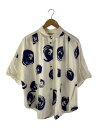 【中古】LEQUIOSIAN/半袖ブラウス/--/コットン/WHT/ドット/沖縄やむちんモチーフ【レディースウェア】