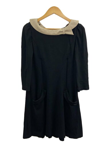 【中古】FOXEY NEWYORK◆タグ付/長袖ワンピース/40/レーヨン/BLK/31205【レディースウェア】 【中古】FOXEY NEWYORK◆タグ付/長袖ワンピース/40/レーヨン/BLK/31205【レディースウェア】