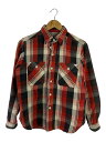 【中古】WAREHOUSE◆長袖シャツ/S/コットン/RED/チェック【メンズウェア】(4)
