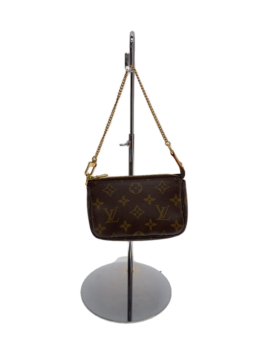 楽天2nd STREET 楽天市場店【中古】LOUIS VUITTON◆ミニ・ポシェット・アクセソワール_モノグラム・キャンバス_BRW/PVC/BRW【バッグ】