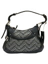 【中古】DKNY(DONNA KARAN NEW YORK)◆ショルダーバッグ/ポリエステル/BLK/総柄/R3512001//【バッグ】