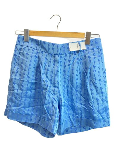 【中古】OFF-WHITE◆ショートパンツ/40/--/BLU/総柄【レディースウェア】 【中古】OFF-WHITE◆ショートパンツ/40/--/BLU/総柄【レディースウェア】