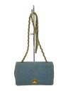 【中古】CHANEL◆デニムマトラッセ/シングルフラップ/チェーンショルダーバッグ/デニム/BLU/汚れ有//【バッグ】