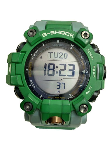 【中古】CASIO◆ソーラー腕時計/デジタル/ラバー/GRY/GRN/gw-9500kj【服飾雑貨他】 【中古】CASIO◆ソーラー腕時計/デジタル/ラバー/GRY/GRN/gw-9500kj【服飾雑貨他】