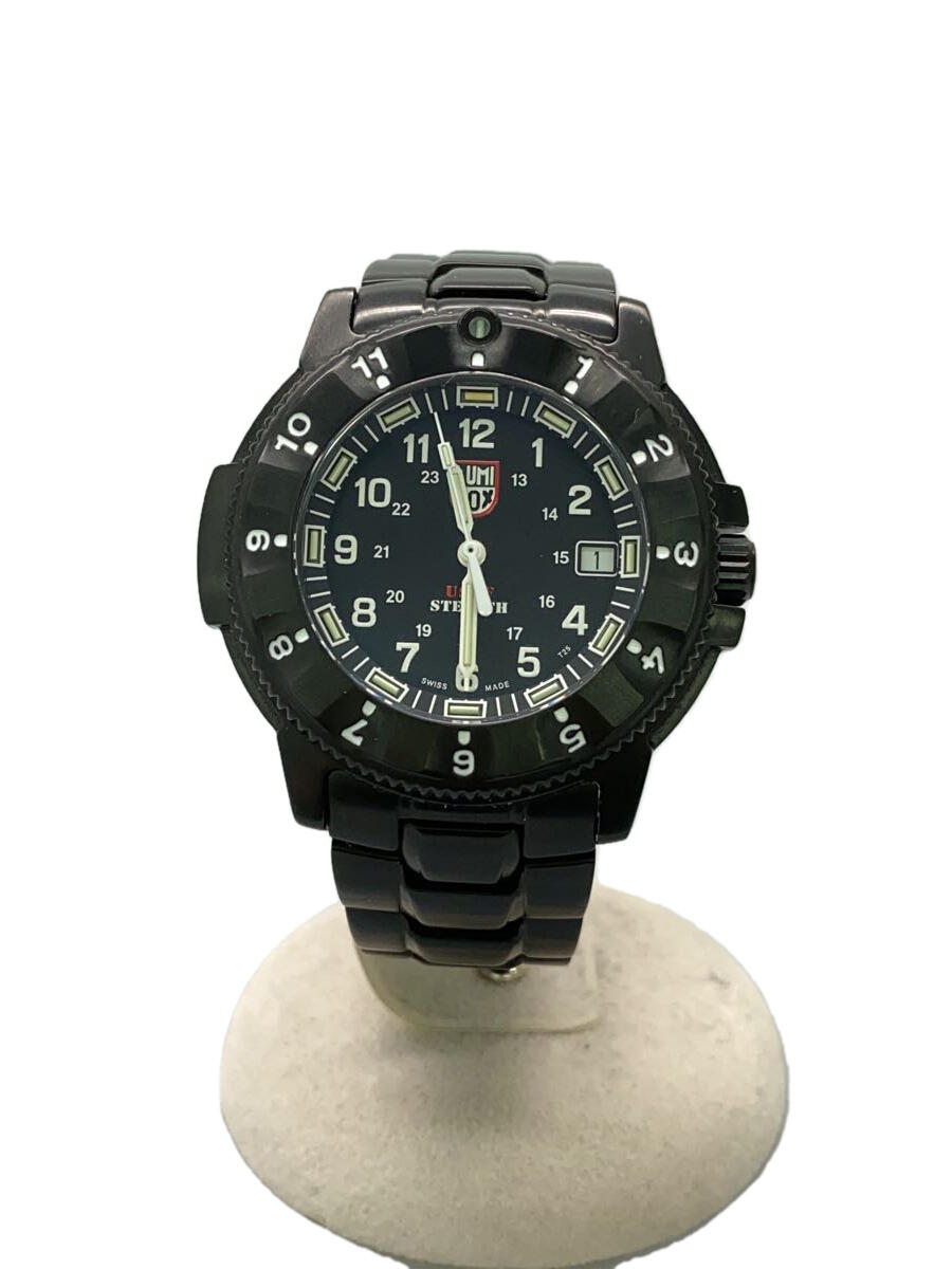 【中古】LUMINOX◆クォーツ腕時計/アナログ/--/BLK/BLK/3400/luminox usaf 日本限定【服飾雑貨他】