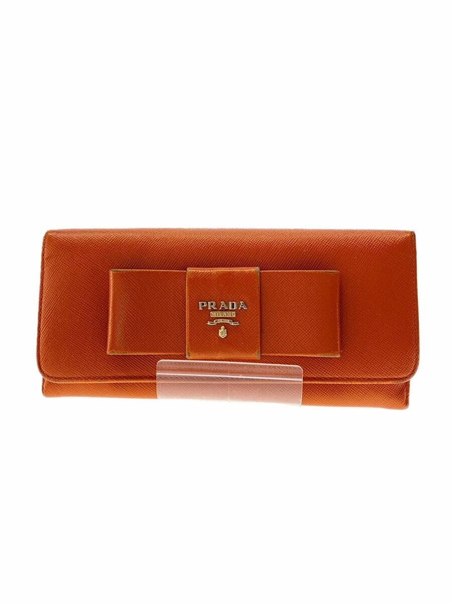 【中古】PRADA◆長財布/レザー/レディース【服飾雑貨他】