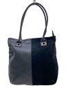 【中古】FURLA◆トートバッグ/レザー/BLK【バッグ】