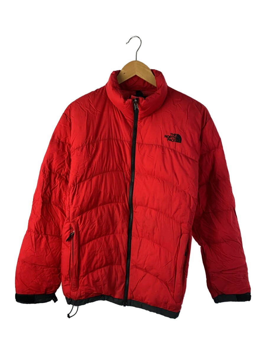 【中古】THE NORTH FACE◆ACONCAGUA JACKET_アコンカグア ジャケット/L/ナイロン/RED【メンズウェア】