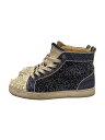 【中古】Christian Louboutin◆ハイカットスニーカー/40.5/BLU【シューズ】(4)