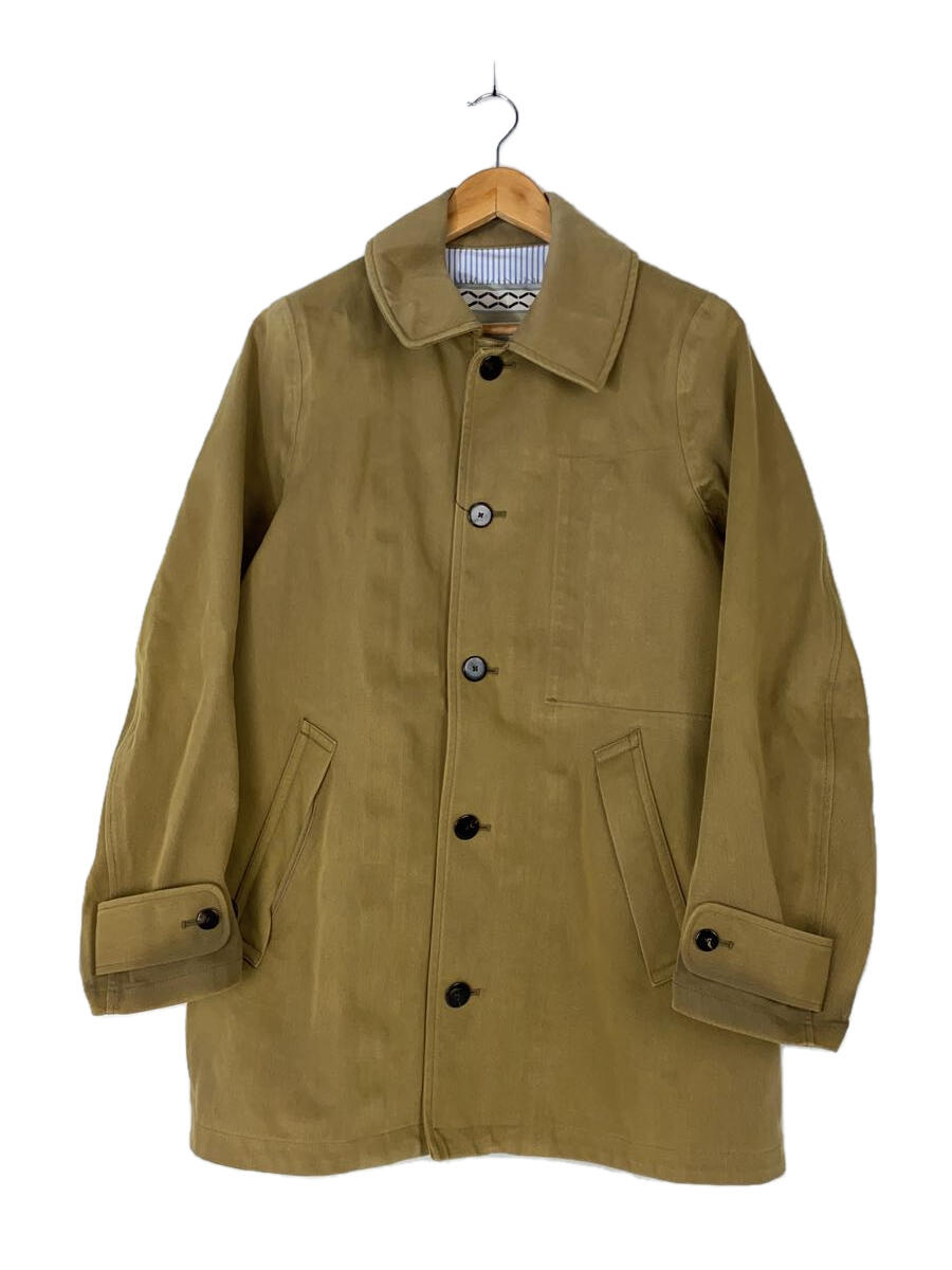 【中古】visvim◆HERGE COAT 3L GORE-TEX/ステンカラーコート/1/ナイロン/カーキ/0117105013001