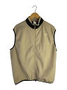 【中古】THE NORTH FACE◆WS ENRIDE VEST_ウィンドストッパーエンライドベスト/L/ポリエステル/CRM/無地【メンズウェア】