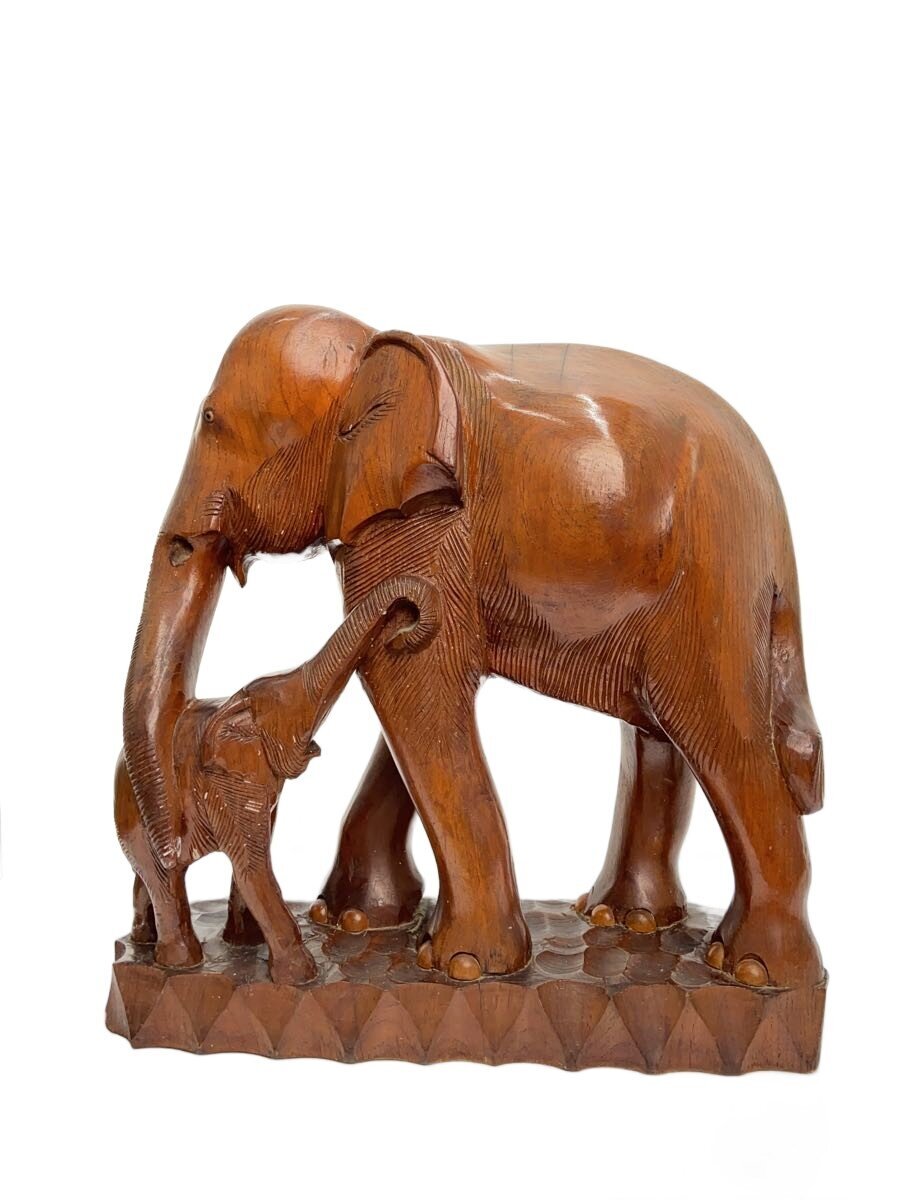 楽天市場】木彫りの象の通販