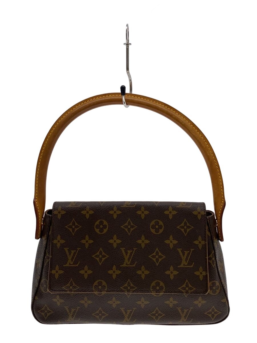 LOUIS VUITTON◆ミニ・ルーピング_モノグラム・キャンバス/PVC/BRW