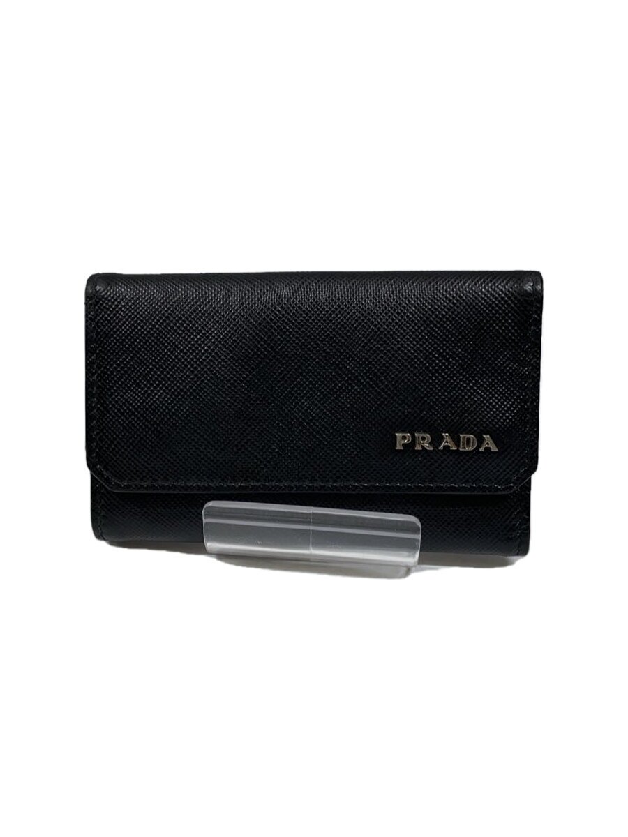 Leather - 【中古】PRADA◆キーケース/フリース/BLK/レディース【服飾雑貨他】