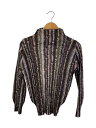 【中古】PLEATS PLEASE ISSEY MIYAKE◆長袖カットソー/4/ポリエステル/マルチカラー/総柄/PP43-JK783【レディースウェア】