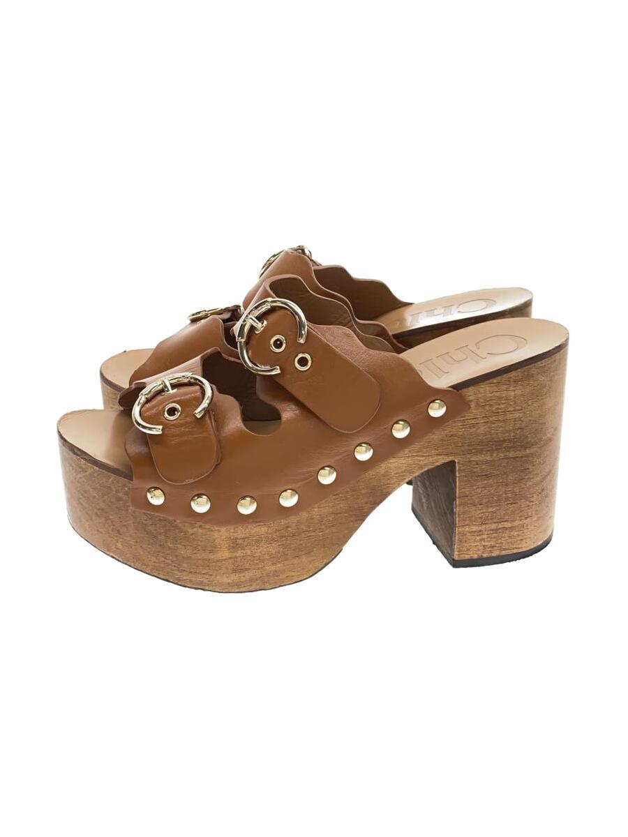 【中古】Chloe◆サンダル/36/ブラウン【シューズ】