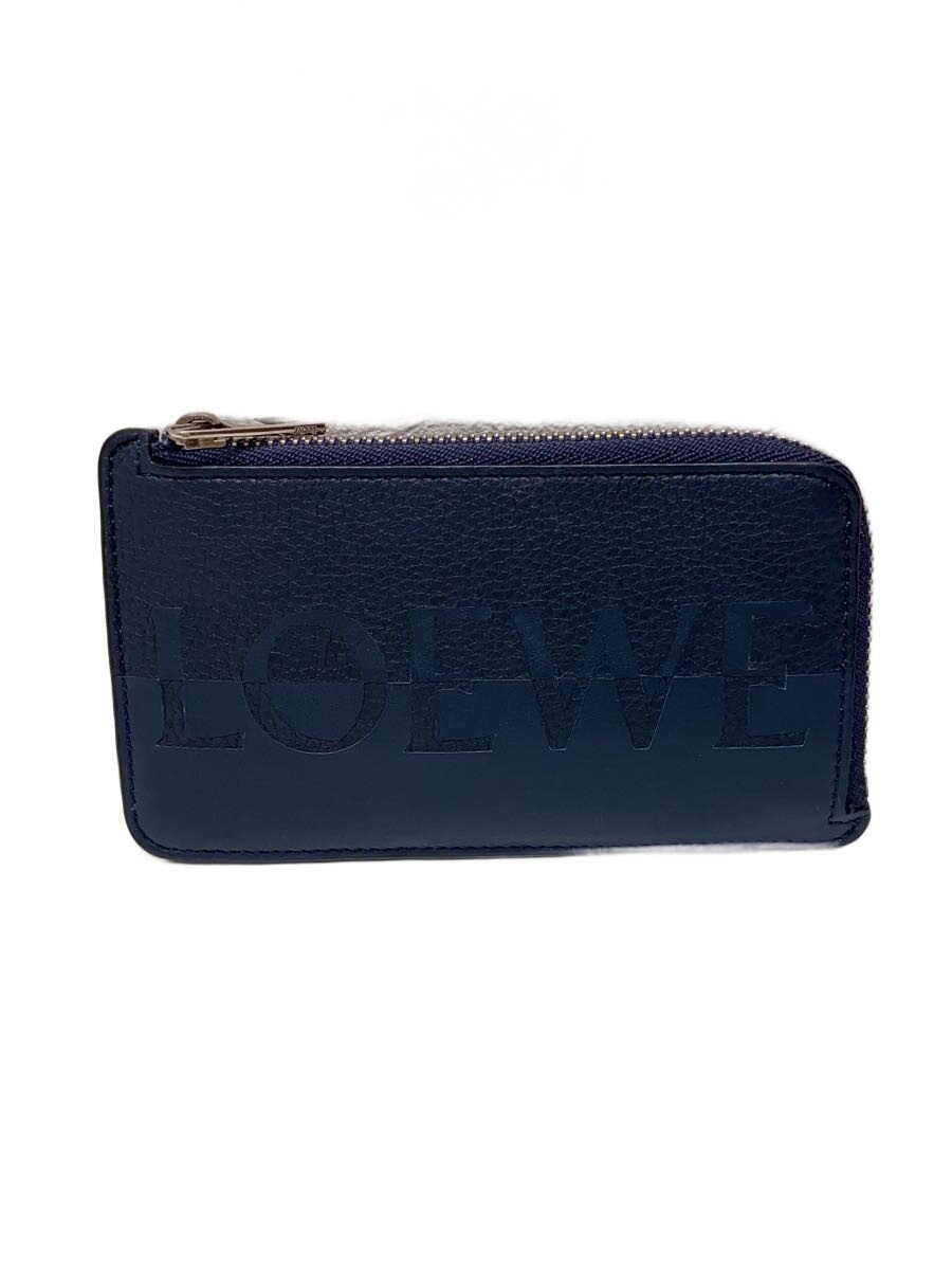 LOEWE◆SIGNATURE COIN CARDHOLDER/コインケース/ネイビー/メンズ//