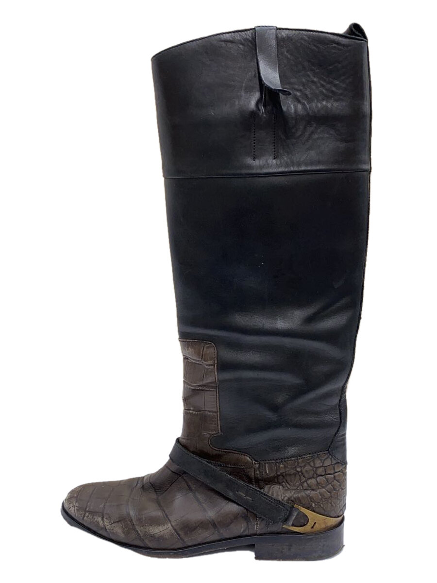 【中古】GOLDEN GOOSE◆ロングブーツ/38/BLK/レザー【シューズ】