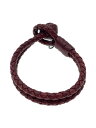【中古】BOTTEGA VENETA◆ブレスレット/レザー/BRD/メンズ【服飾雑貨他】