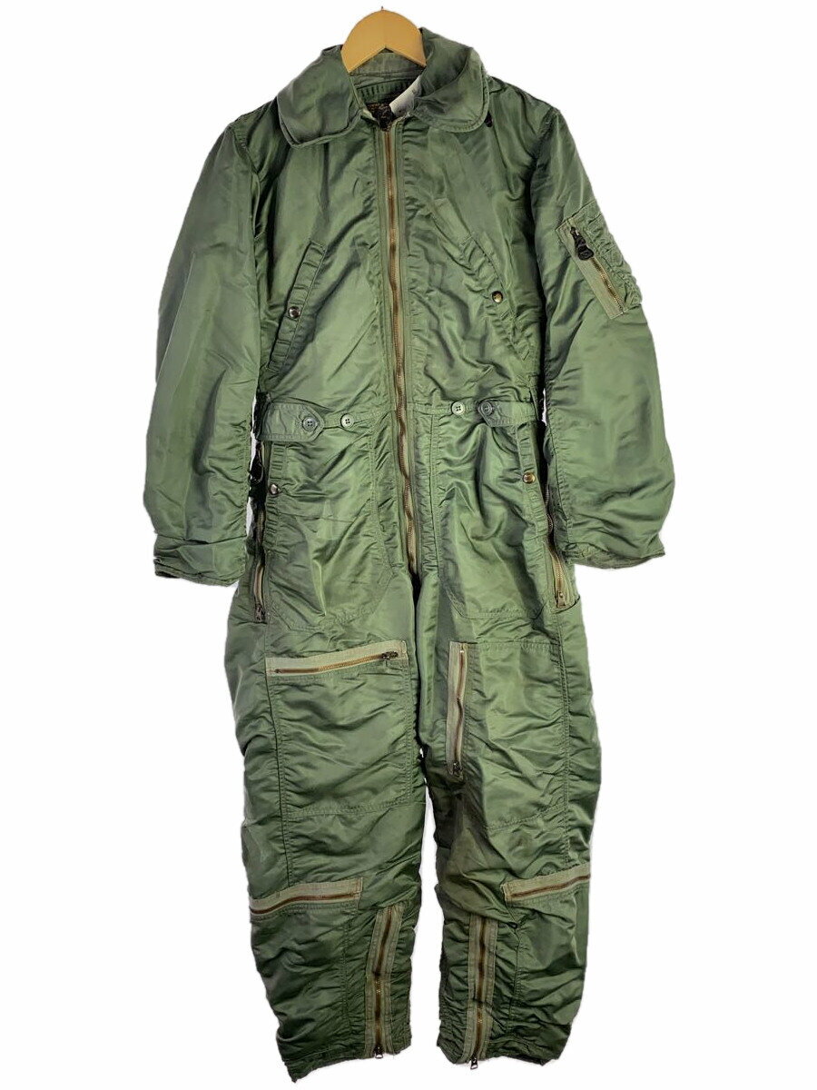 【中古】U.S.AIR FORCE◆50-60s/黒タグ/フライトスーツ/オールインワン/S/レーヨン/KHK/無地/CWU-1/P//【メンズウェア】