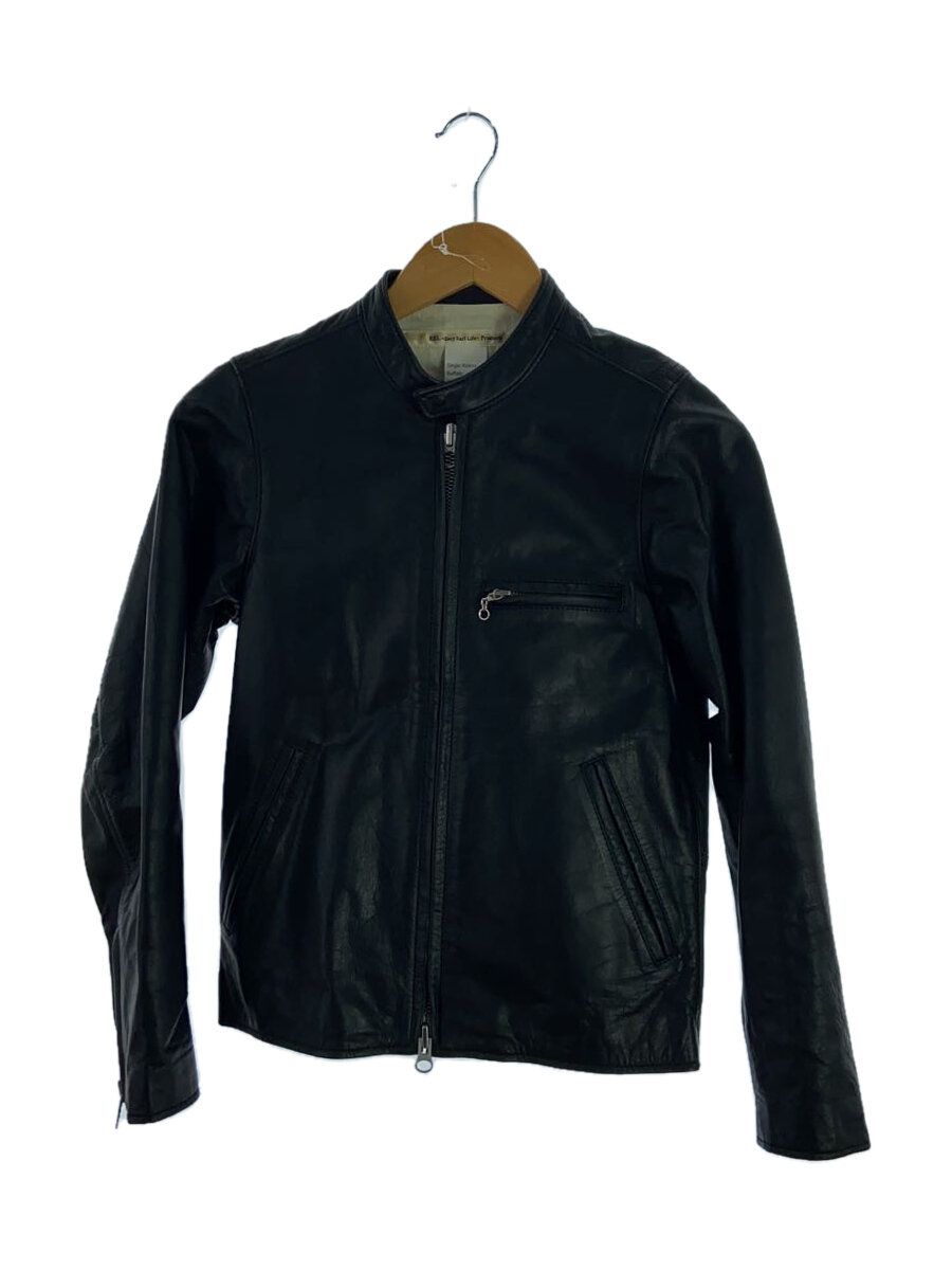 【中古】EEL◆レザージャケット・ブルゾン/XS/レザー/BLK/E-13161【レディースウェア】