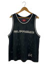 【中古】Supreme◆19SS/Rhinestone Basketball Jersey/M/ポリエステル/WHT【メンズウェア】