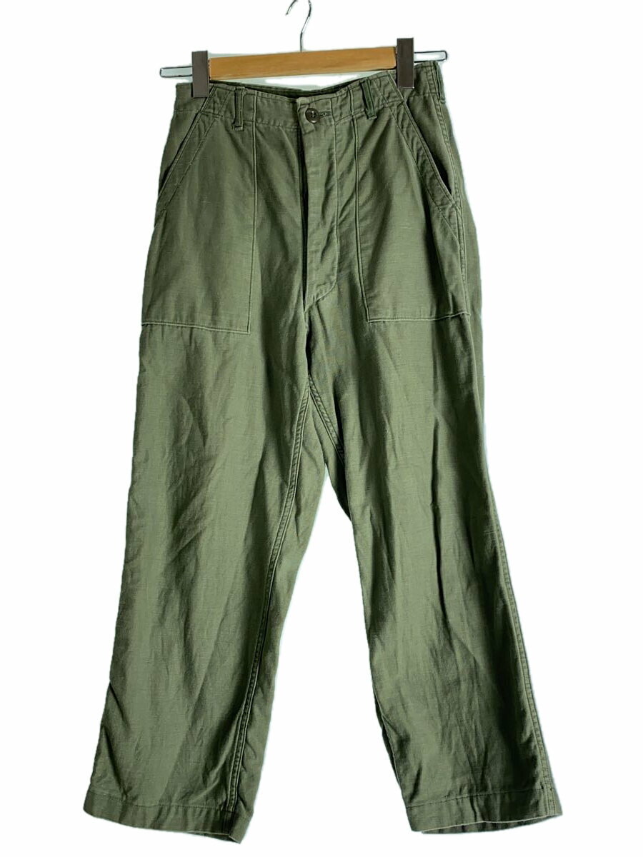 【中古】US.ARMY◆70s/ベイカ-パンツ/74年製/ボタンフライ/30×31/コットンサテン/8405-082-6610【メンズウェア】