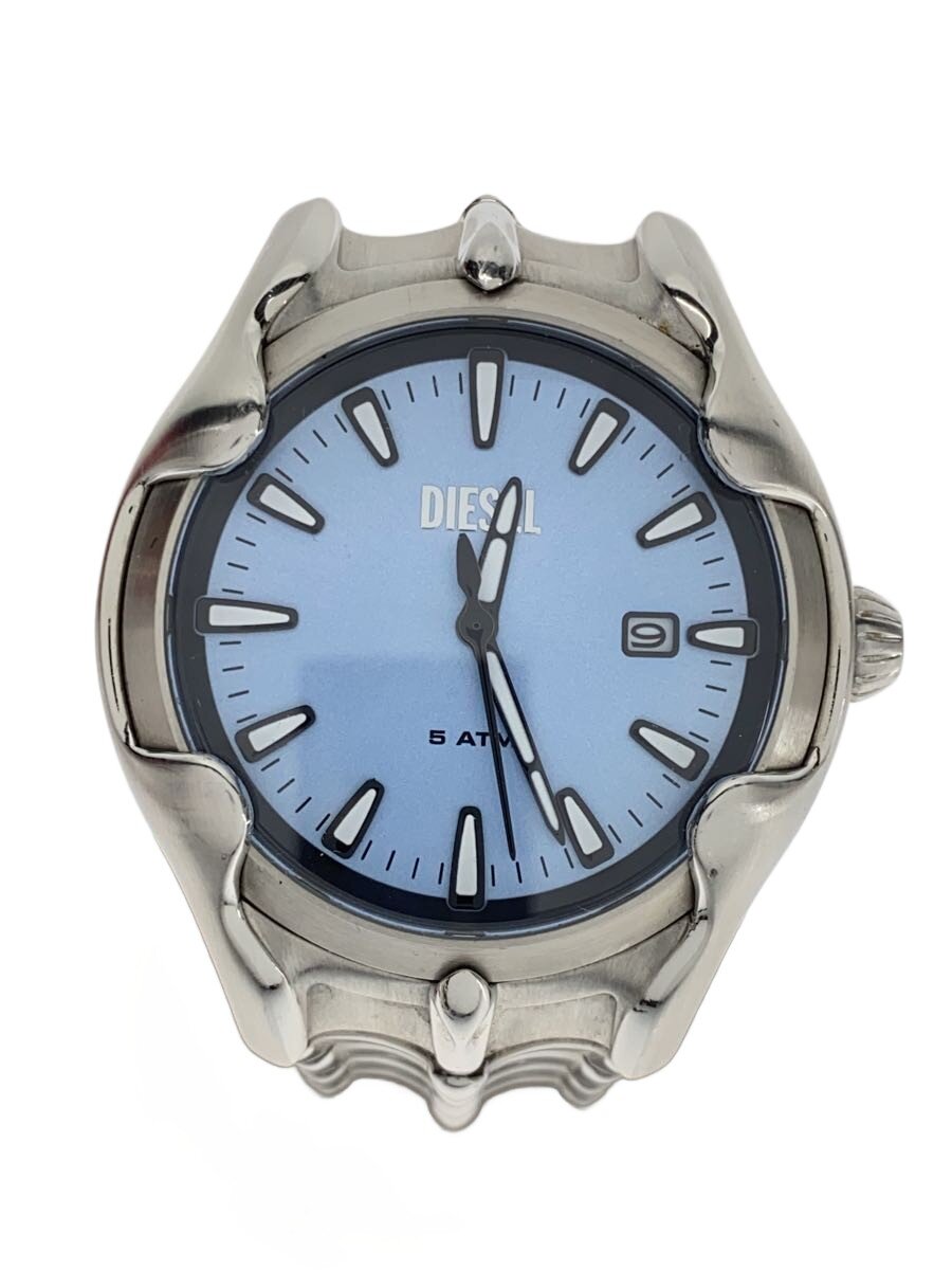 【中古】DIESEL◆クォーツ腕時計/アナログ/ステンレス/BLU/SLV/DZ-2200【服飾雑貨他】