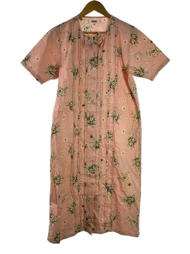 【中古】PINK HOUSE◆半袖ワンピース/M/コットン/ピンク/花柄【レディースウェア】 【中古】PINK HOUSE◆半袖ワンピース/M/コットン/ピンク/花柄【レディースウェア】