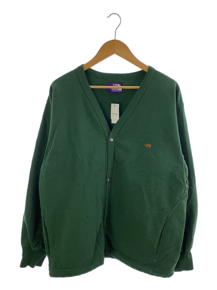 【中古】THE NORTH FACE PURPLE LABEL◆10oz Mountain Sweat Cardigan/M/コットン/GRN/フロント・袖ヨゴレ【メンズウェア】