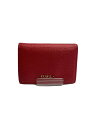 【中古】FURLA◆3つ折り財布/レザー/レッド/無地/レディース【服飾雑貨他】(4)