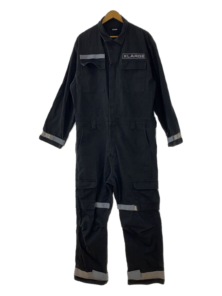 【中古】X-LARGE◆オーバーオール/L/コットン/BLK/無地/101211031016【メンズウェア】