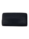 【中古】LOUIS VUITTON◆ジッピー・オーガナイザー_エピ_BLK/レザー/BLK/メンズ//【服飾雑貨他】