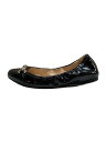 【中古】PRADA◆パテントレザー/フラットパンプス/36/BLK/エナメル【シューズ】