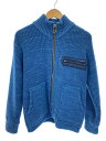 【中古】BLUE BLUE◆カーディガン(厚手)/1/ウール/IDG【メンズウェア】