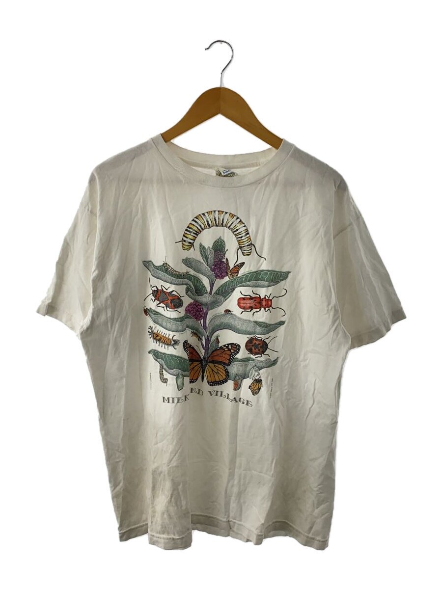 patagonia◆Milkweed village/Beneficial Ts/Tシャツ/L/コットン/ホワイト/プリント//
