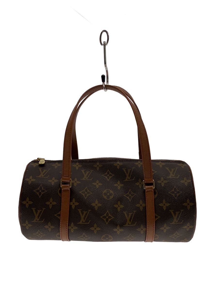 【中古】LOUIS VUITTON◆ルイヴィトン/ボストンバッグ/レザー/ブラウン/モノグラム/...