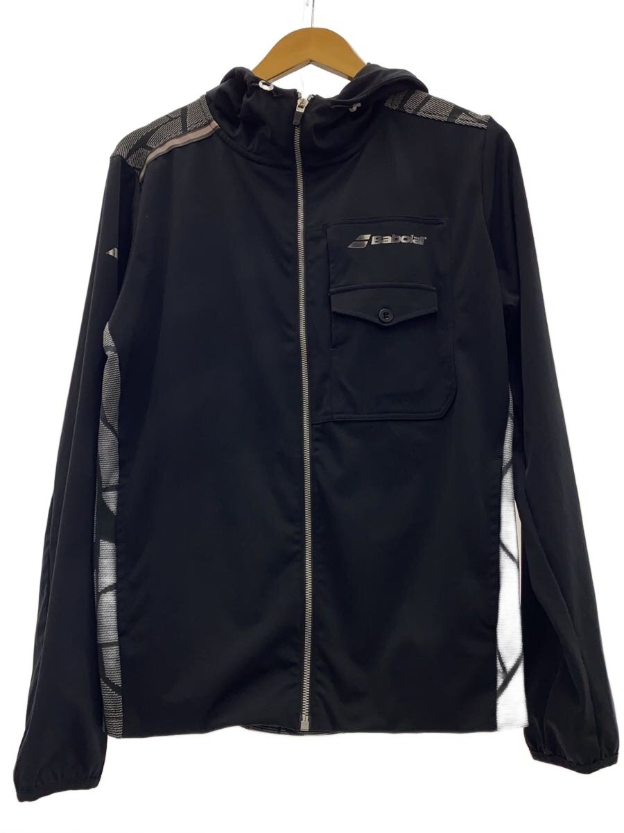 【中古】Babolat◆ジップアップパーカー/スポーツウェアー/XL/ブラック/ウィンドブレーカー【スポーツ】