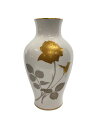 【中古】大倉陶園◆金蝕バラ/36cm/壷・花瓶/WHT/箱付き【インテリア小物・日用雑貨】