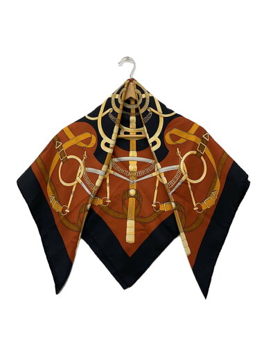 【中古】HERMES◆スカーフ/シルク/BRW/総柄/レディース//【服飾雑貨他】 【中古】HERMES◆スカーフ/シルク/BRW/総柄/レディース//【服飾雑貨他】