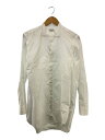【中古】DRIES VAN NOTEN◆バンドカラー/長袖シャツ/46/コットン/ホワイト【メンズウェア】(4)