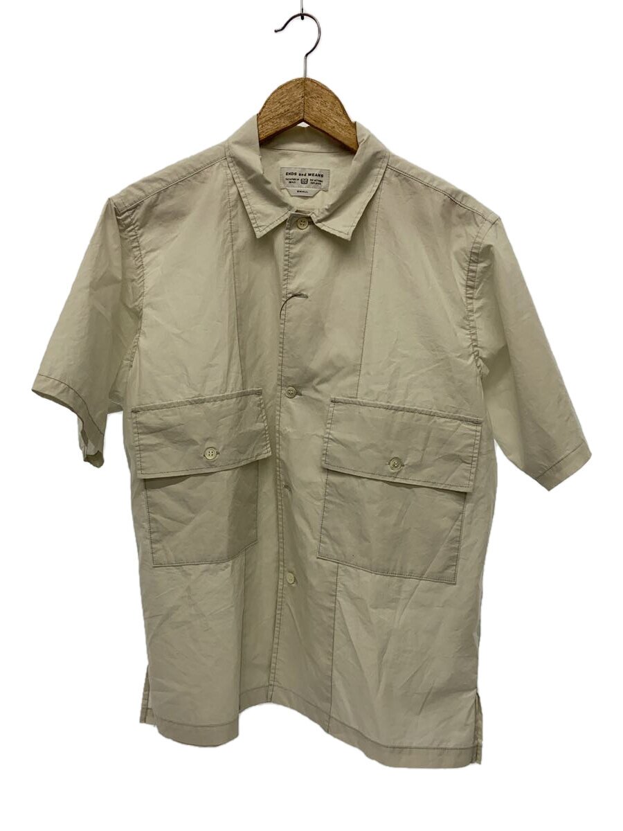 【中古】ENDS AND MEANS◆Corfu Shirts/リネン混/半袖シャツ/S/コットン【メンズウェア】