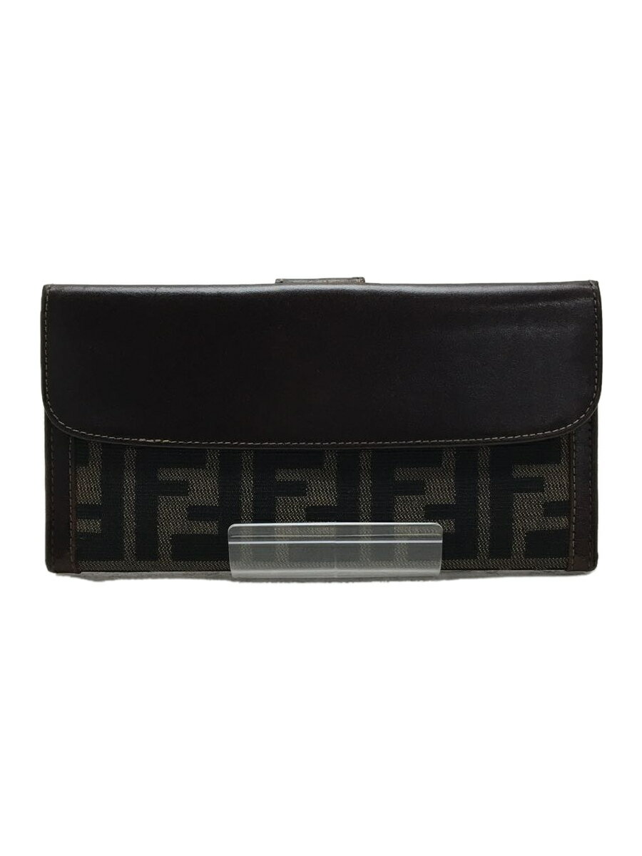 【中古】FENDI◆長財布/--/KHK/総柄【