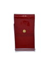 【中古】LOUIS VUITTON◆パテントレザーシガレットケース/エナメル/RED/総柄/メンズ/M91155/ベルト欠品【服飾雑貨他】