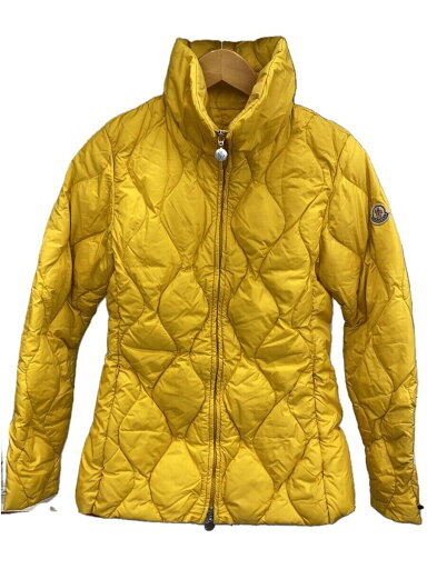 【中古】MONCLER◆ダウンジャケット/1/ナイロン/YLW/45343/50/68959【レディースウェア】 【中古】MONCLER◆ダウンジャケット/1/ナイロン/YLW/45343/50/68959【レディースウェア】